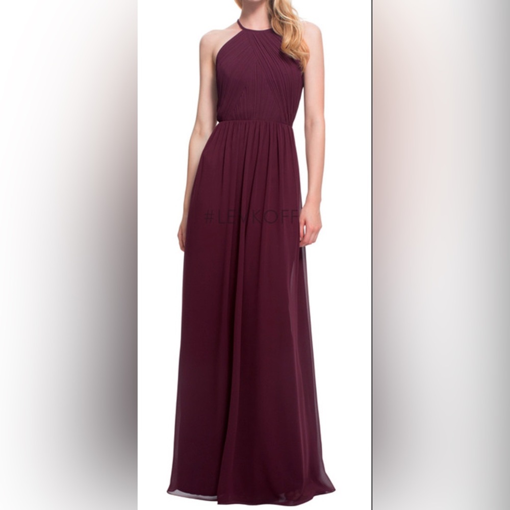 Elegant Plum Halter Maxi Dress